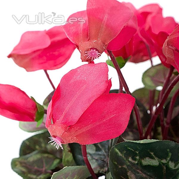 Planta artificial flores cyclamen en lallimona.com (detalle 1)