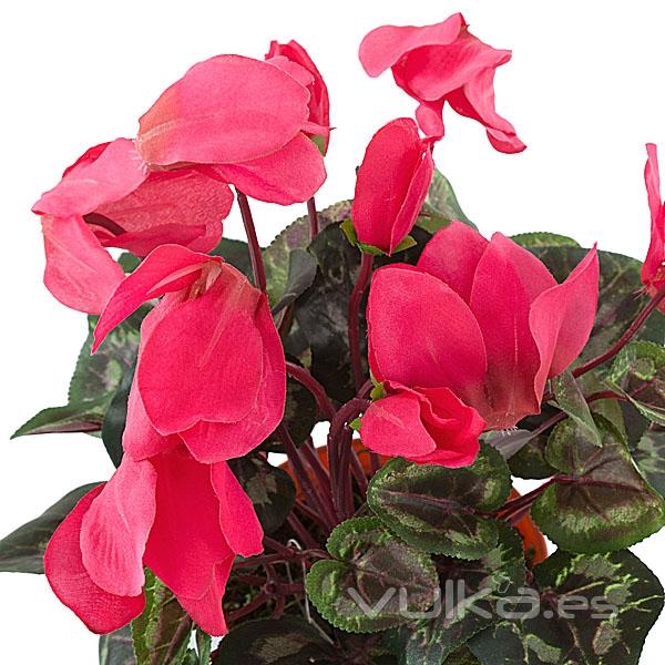 Planta artificial flores cyclamen en lallimona.com (detalle 2)