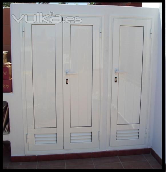 CARPINTERIA DE ALUMINIO,PUERTAS PARA TRASTERO .