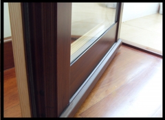 Carpinteria de aluminio,puerta de aluminio con madera