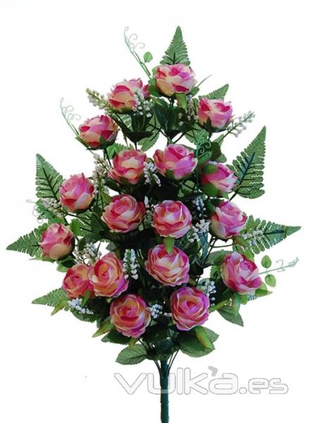 Flores artificiales cementerio. Ramo capullos rosas artificiales oasisdecor.com