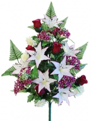 Ramos flores artificiales cementerio ramo azucenas y capullos artificiales oasisdecorcom