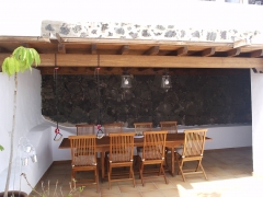 Pergola de madera para comedor