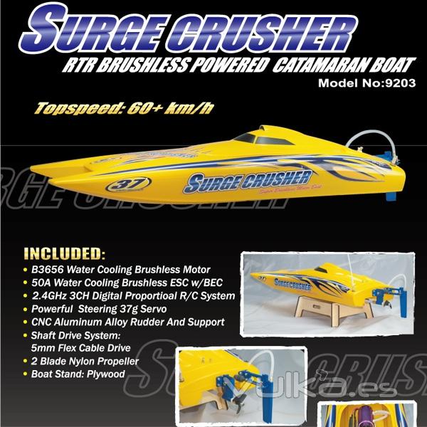 Catamaran Surge Crusher 2.4 Ghz Brushless Joysway rc electrica