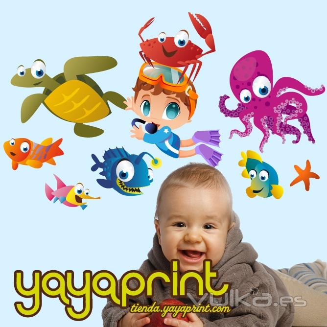 vinilo infantil,vinilo decorativo de pared, pegatinas, bebs nios y nias, decoracin Yayaprint.com