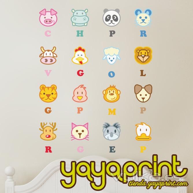 vinilo decorativo de pared, pegatinas, bebés niños y niñas, decoración Yayaprint.com