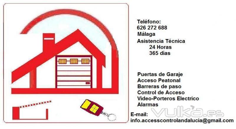 Access Control Andaluca. Servicio Tcnico 24 Horas a nuestros Clientes. Ofrecemos Garanta TOTAL de nuestras ...