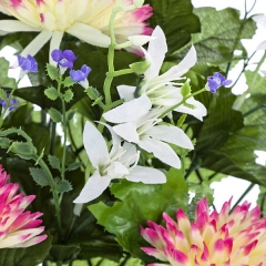 Ramo artificial de flores crisantemos minis jaspeado en lallimonacom (detalle 2)