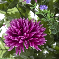 Ramo artificial de flores crisantemos minis violeta en lallimona.com (detalle 1)