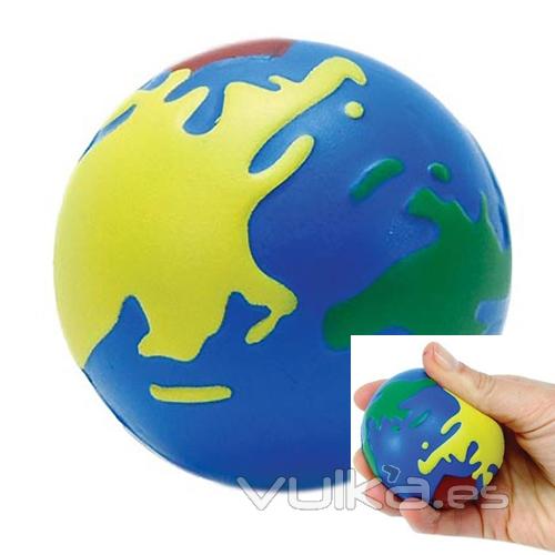 Pelota antiestres bola del mundo. Ref. MBZANT13