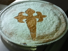 Una autentica tarta de Santiago, de almendra auténtica...