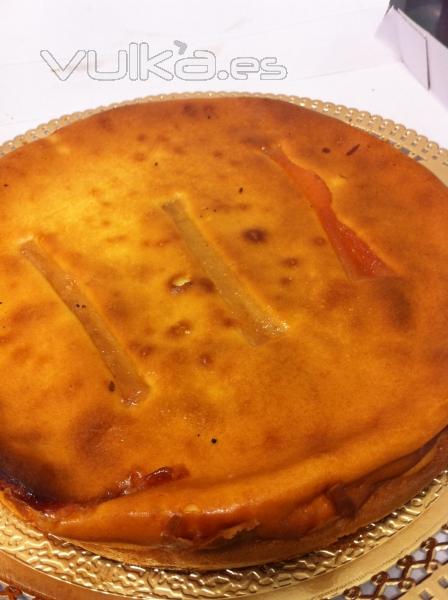 La tradicional tarta de queso con membrillo