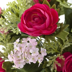 Bouquet flores artificiales ranunculos rosa 25 en lallimonacom (detalle 1)