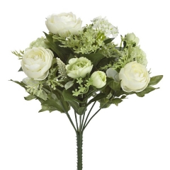 Bouquet flores artificiales ranunculos blanco 25 en lallimonacom (detalle 2)