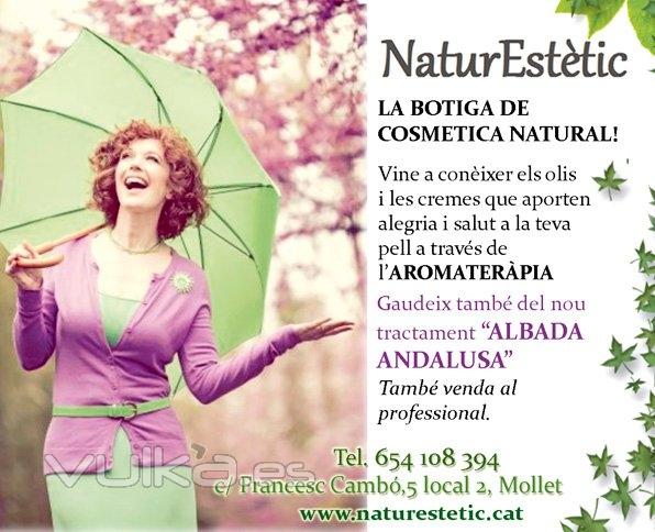 naturestetic. cosmetica natural en Mollet del Valls. cosmetica natural en corme porto