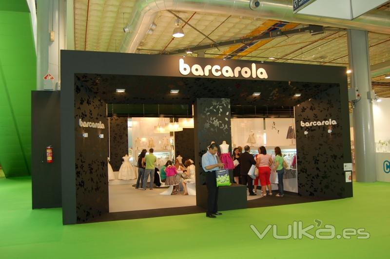 Quatre Lletres. Stand Barcarola en Feria Valencia. Fimi. Rotulos corporeos en porexpan e impresin.