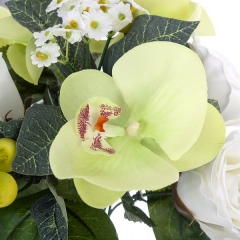 Bouquet flores artificiales orquideas verdes y rosas 28 en lallimonacom (detalle 1)