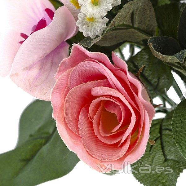 Bouquet flores artificiales orquideas rosaceas y rosas 28 en lallimona.com (detalle 2)