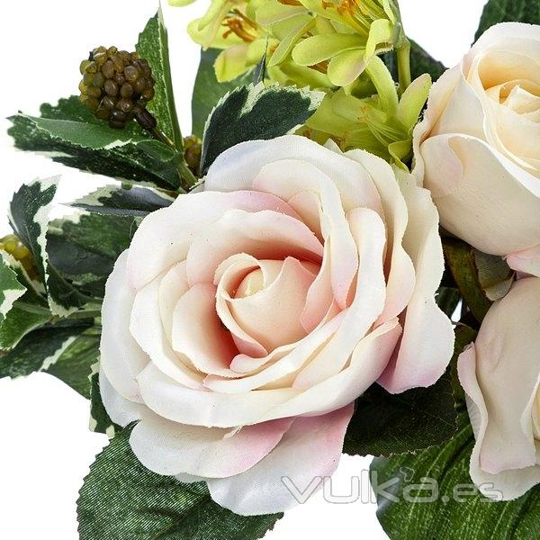 Bouquet flores artificiales bayas y rosas 30 en lallimona.com (detalle 1)