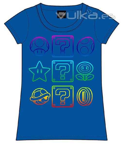 Camiseta chica Nintendo Power Ups
