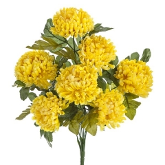 Ramo flores artificiales crisantemos amarillos 50 en lallimona.com