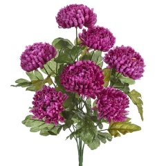 Ramo flores artificiales crisantemos malvas 50 en lallimona.com