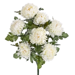 Ramo flores artificiales crisantemos blancos 50 en lallimona.com