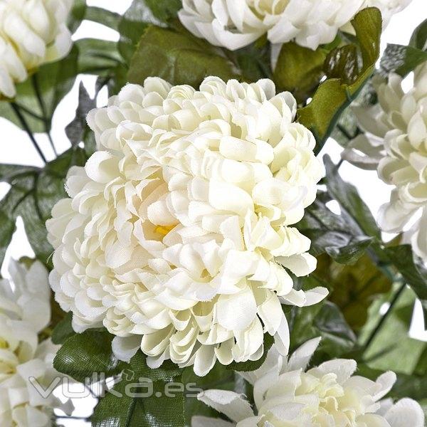 Ramo flores artificiales crisantemos blancos 50 en lallimona.com (detalle 1)