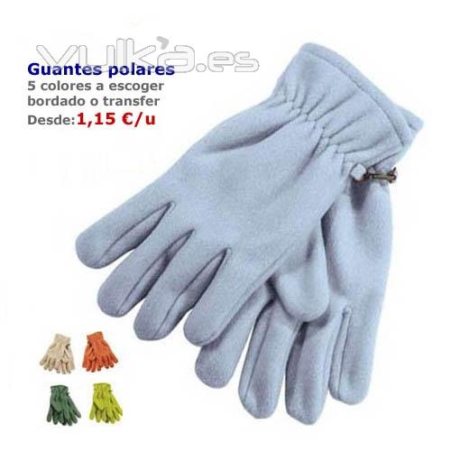 Guantes polares. Talla única. 5 colores a escoger. Ref.SZZGU5