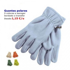 Guantes polares talla unica 5 colores a escoger refszzgu5