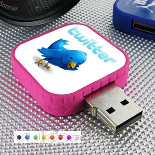 Memoria USB con logo color en 2 posiciones incluido en precio. Ref  FYZUB5