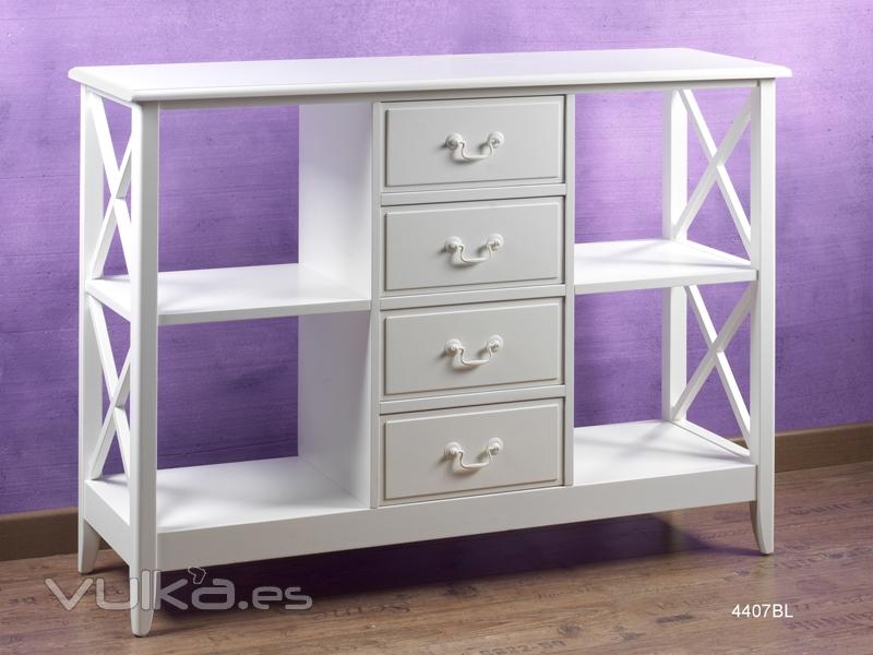 Mueble aparador en color blanco.