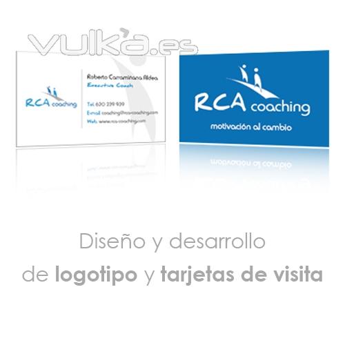 Diseo y desarrollo de logotipo y tarjetas de visita para empresa dedicada al coaching.