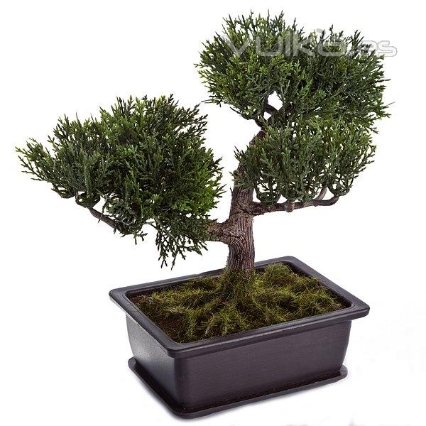 Bonsai artificial cedro rectangular 20 en lallimona.com