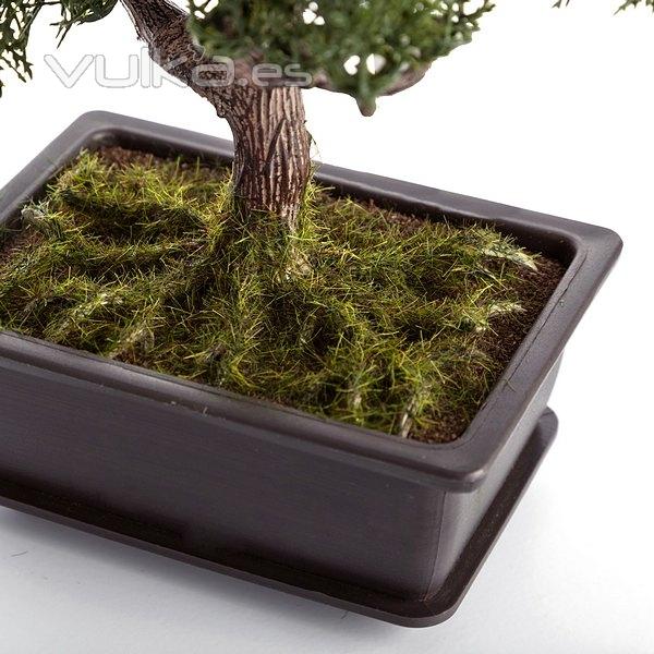 Bonsai artificial cedro rectangular 20 en lallimona.com (detalle 2)