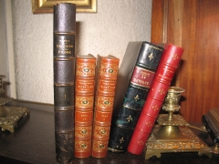 Libros antiguos ed1800 encuadernacion piel/oro