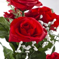 Ramo flores artificiales rosas rojas gypsophila 45 en lallimonacom (detalle 1)