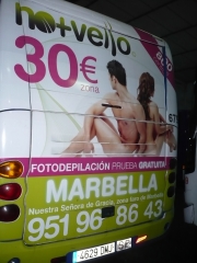 Produccion y fijacion autobus urbano de marbella no+vello