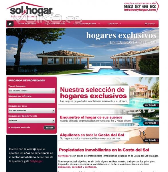 DISEO PORTAL INMOBILIARIO SOLYHOGAR.COM