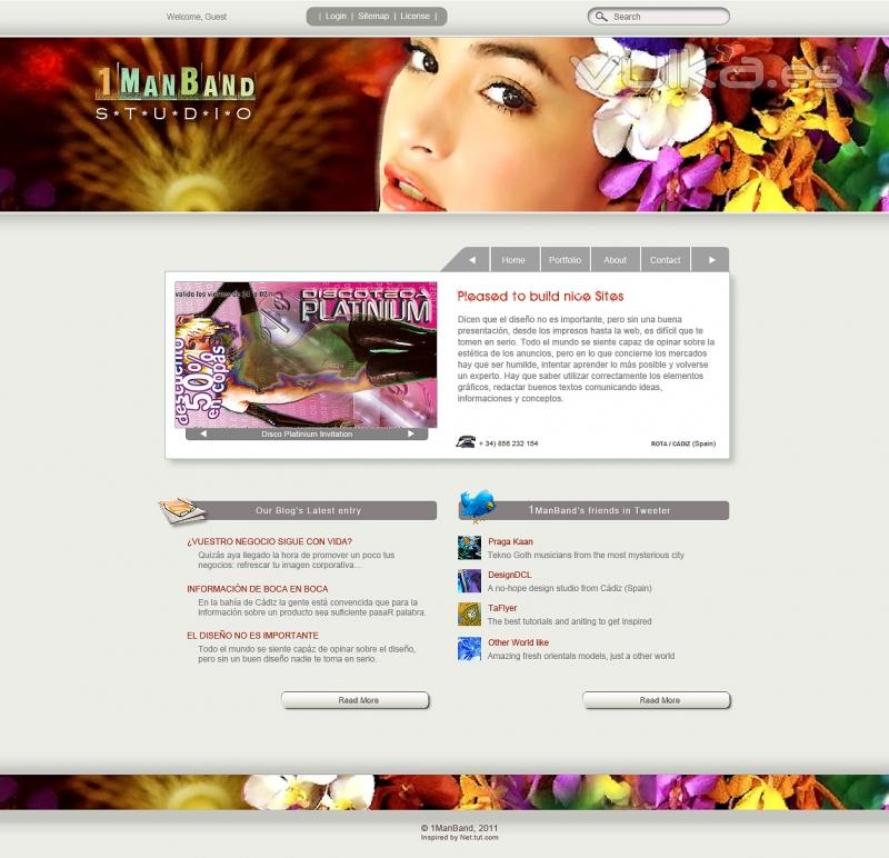 Web site por 1ManBand Design