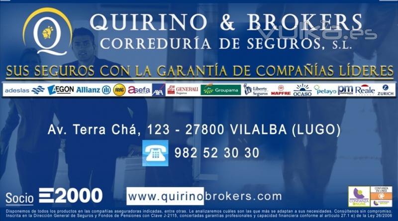 QUIRINO & BROKERS - Datos contacto domicilio social de QUIRINO & BROKERS, S.L. Corred. de Seguros