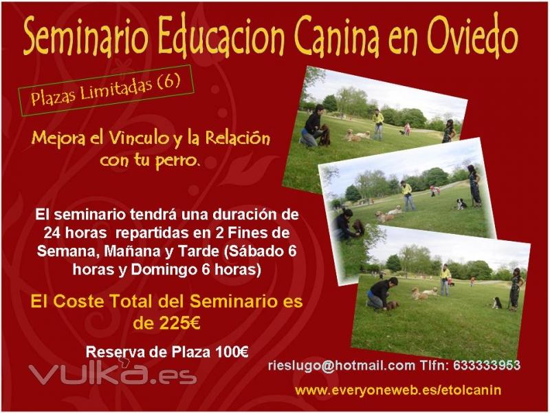 Adiestramiento Canino en Asturias, Oviedo Talleres y Seminarios Educacion canina
