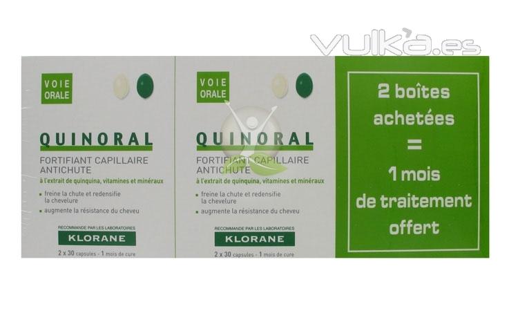 Capsulas de quinoral anicaida del cabello Klorane