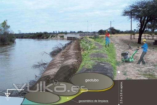 Ingeniera verstil y soluciones con geotubos en la costa del ro