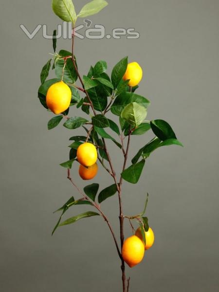 Limones artificiales. Rama limonero con limones artificiales oasisdecor.com
