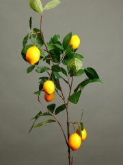 Limones artificiales. rama limonero con limones artificiales oasisdecor.com