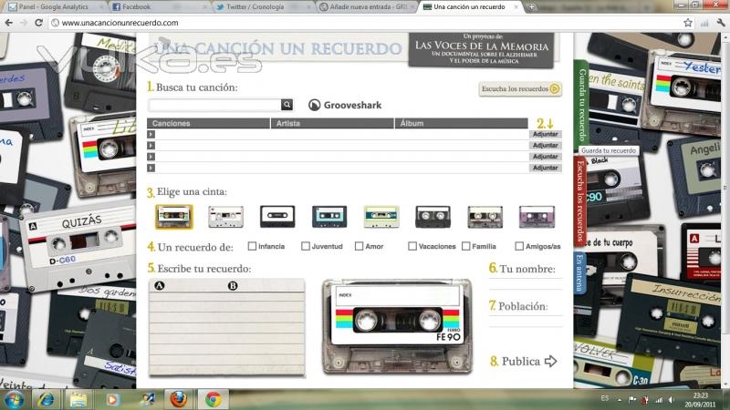 Web www.unacancionunrecuerdo.com