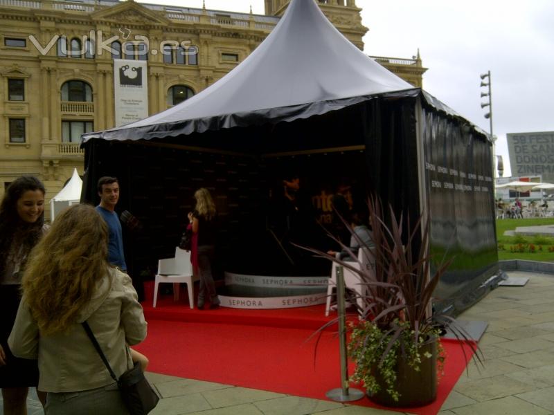 Carpa Negra para Sephora en el Festival de Cine de San Sebastian