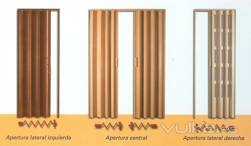 Puertas plegables de PVC , Lacadas , o bien foliadas 