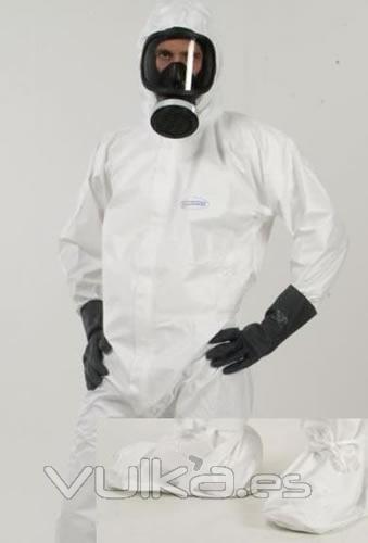 Buzo SprayGuard Integral 1 (con capucha y calzas con suela de PVC) - Topguard BLANCO 